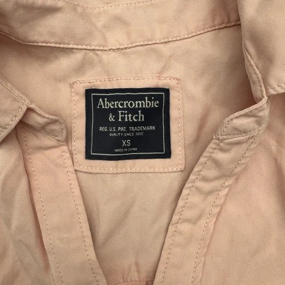 Abercrombie & Fitch Super cute pastel button up dress with tie waist NWT Size XS - Picture 4 of 5